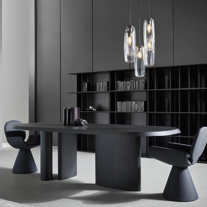 Asymmetrical Metal Base Dining Table | Bonaldo Padiglioni | Italianfurniture.com