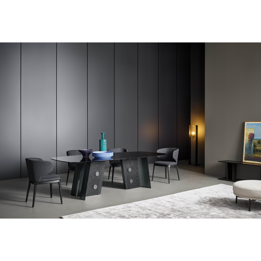 Black Tempered Glass Dining Table | Bonaldo Boton | Italianfurniture.com