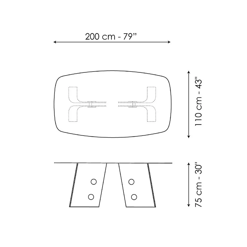 Black Tempered Glass Dining Table | Bonaldo Boton | Italianfurniture.com