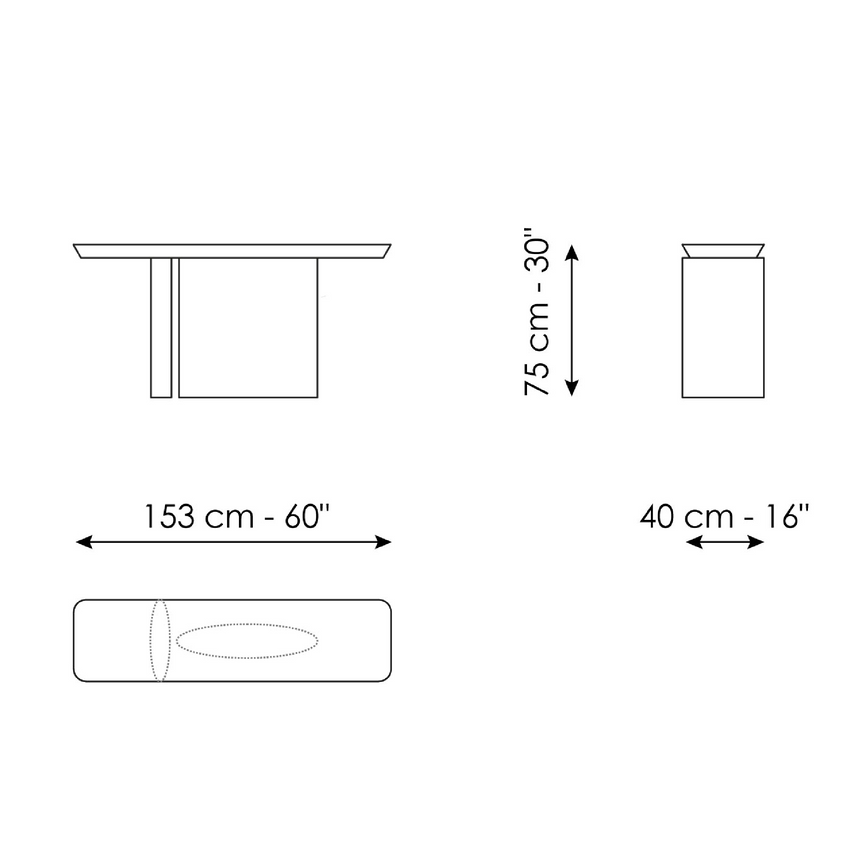 Veneered Wood Console Table | Bonaldo One | Italianfurniture.com