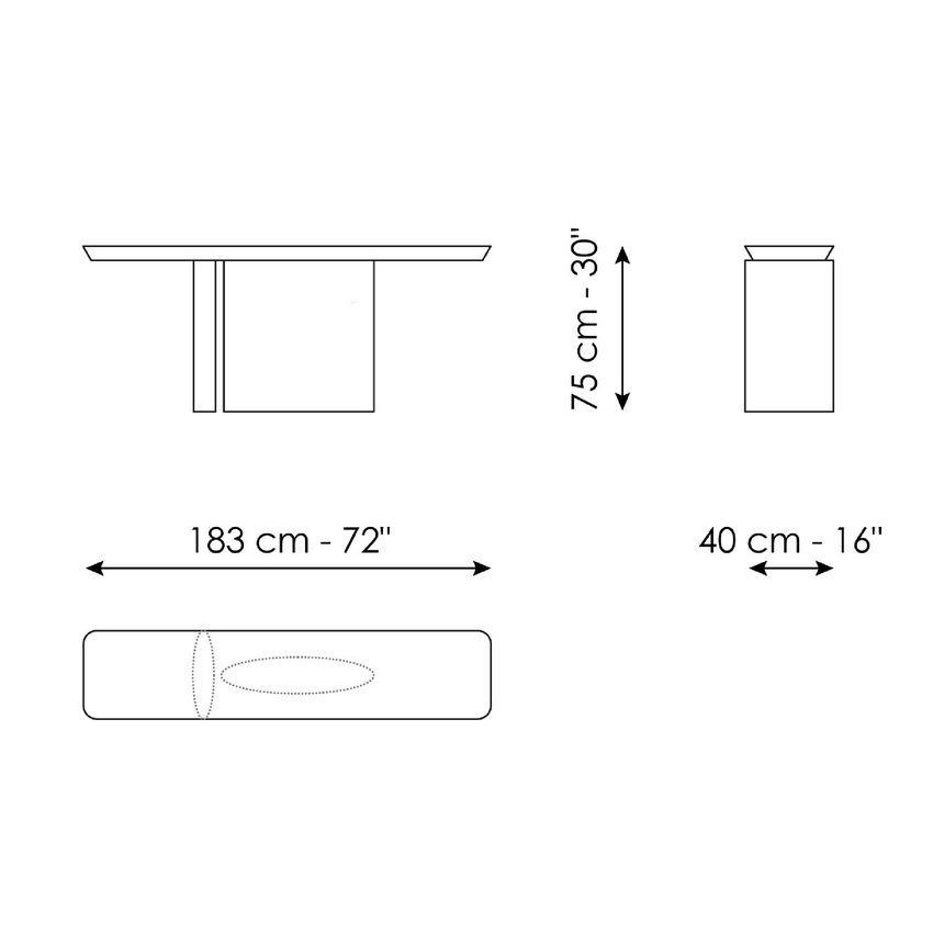 Veneered Wood Console Table | Bonaldo One | Italianfurniture.com