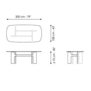 Glossy Ceramic Modern Dining Table | Bonaldo Hippos | ItalianFurniture.com