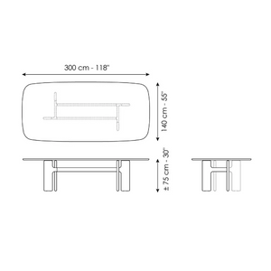 Glossy Ceramic Modern Dining Table | Bonaldo Hippos | ItalianFurniture.com