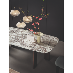 Glossy Marble Modern Dining Table | Bonaldo Hippos | ItalianFurniture.com