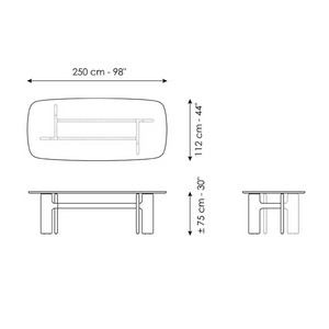 Glossy Marble Modern Dining Table | Bonaldo Hippos | ItalianFurniture.com