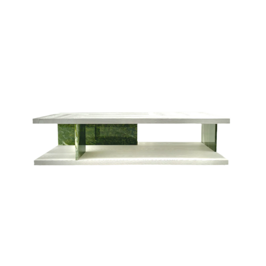 White Sandblasted Wood Coffee Table | Casa Casati Barcelona