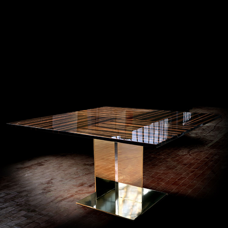 Striped Ebony Dining Table | Casa Casati Berlino | Italianfurniture.com