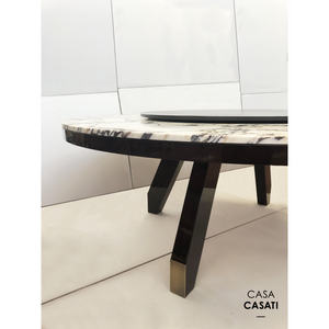 Marble Dining Table With Lazy Susan | Casa Casati | Italianfurniture.com