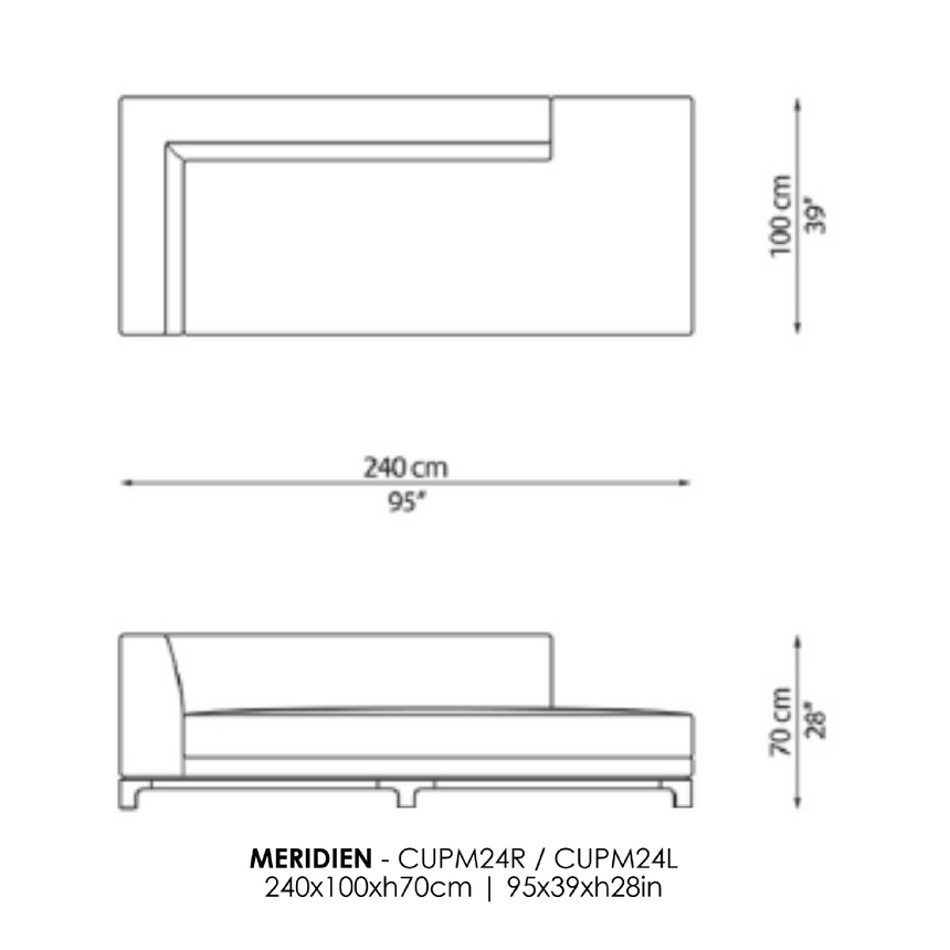 Sleek Upholstered Sectional Sofa | Casa Casati Cupido | Italianfurniture.com