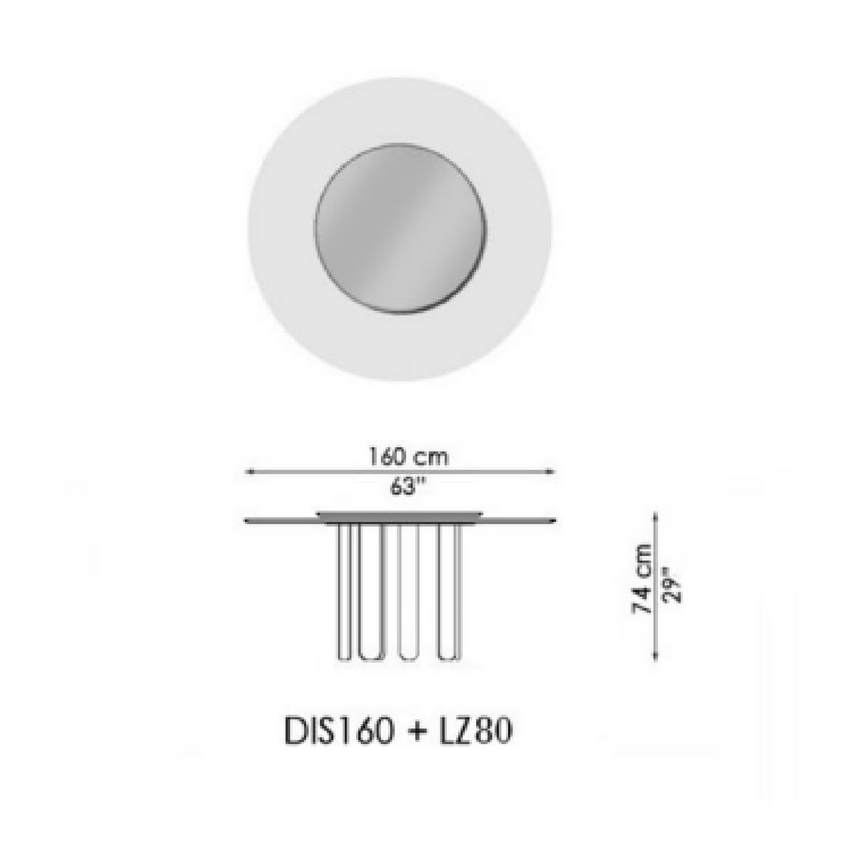 Round Glass Coffee Table | Casa Casati Discoteca | Italianfurniture.com