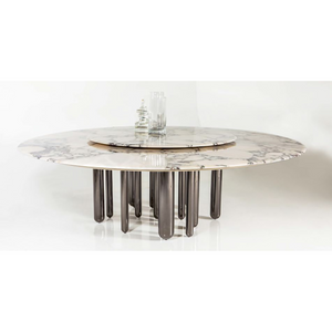 Marble Coffee Table With Lazy Susan | Casa Casati Discoteca | Italianfurniture.com