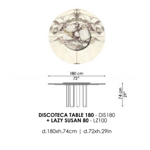 Marble Coffee Table With Lazy Susan | Casa Casati Discoteca