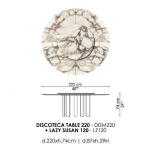 Marble Coffee Table With Lazy Susan | Casa Casati Discoteca