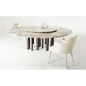 Marble Coffee Table With Lazy Susan | Casa Casati Discoteca | Italianfurniture.com