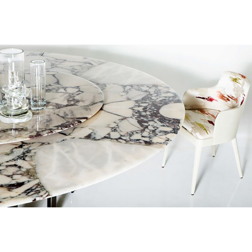 Marble Coffee Table With Lazy Susan | Casa Casati Discoteca | Italianfurniture.com