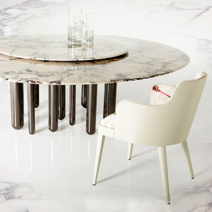 Marble Coffee Table With Lazy Susan | Casa Casati Discoteca | Italianfurniture.com