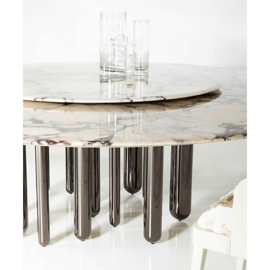 Marble Coffee Table With Lazy Susan | Casa Casati Discoteca | Italianfurniture.com