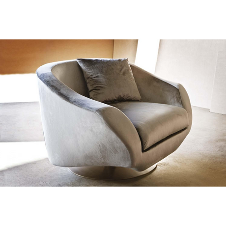 Gold Chrome Base Armchair | Casa Casati Grande | Italianfurniture.com