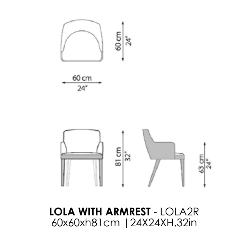 Upholstered Dining Armchair | Casa Casati Lola | Italianfurniture.com