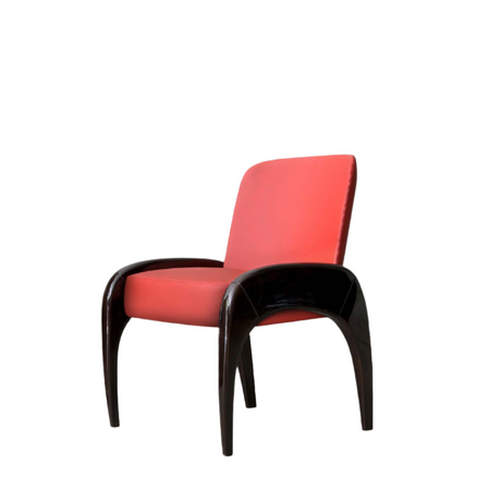 Glossy Wood Leather Dining Chair | Casa Casati | Italianfurniture.com