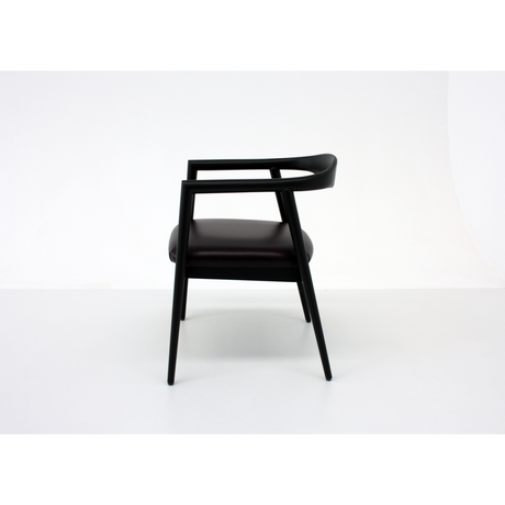 Matte Black Curved Dining Chair | Casa Casati Romy | Italianfurniture.com