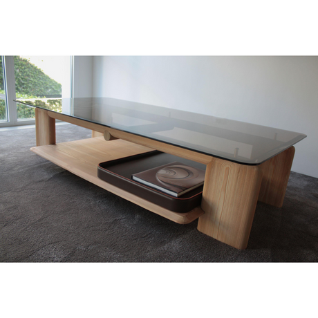 Natural Larch Bronze Glass Top Coffee Table | Casa Casati Toro | Italianfurniture.com