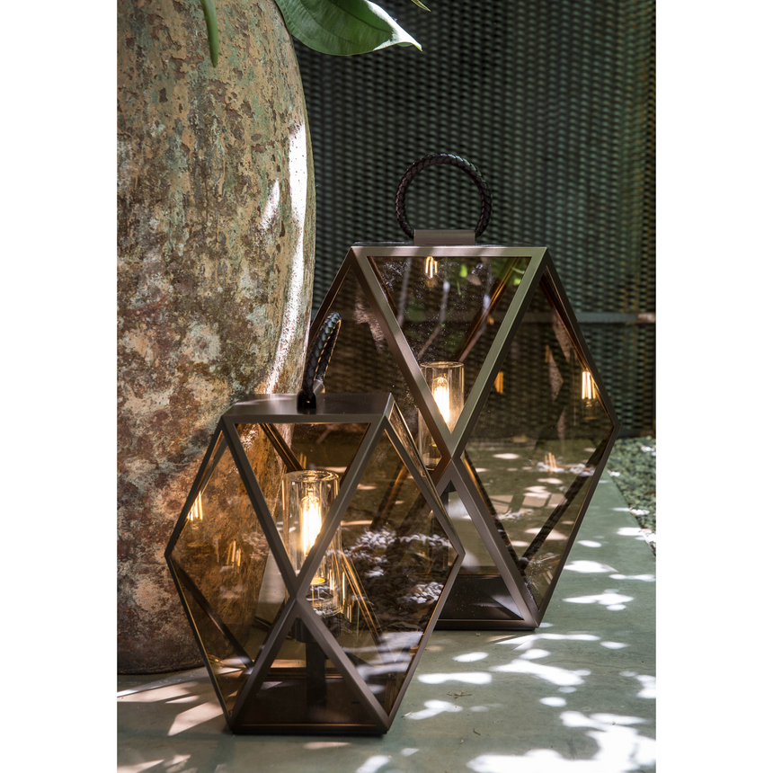 Geometrical Glass Outdoor Lantern | Contardi Muse | Italianfurniture.com