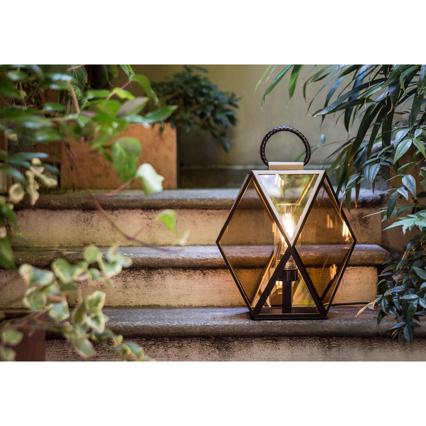 Geometrical Glass Outdoor Lantern | Contardi Muse | Italianfurniture.com