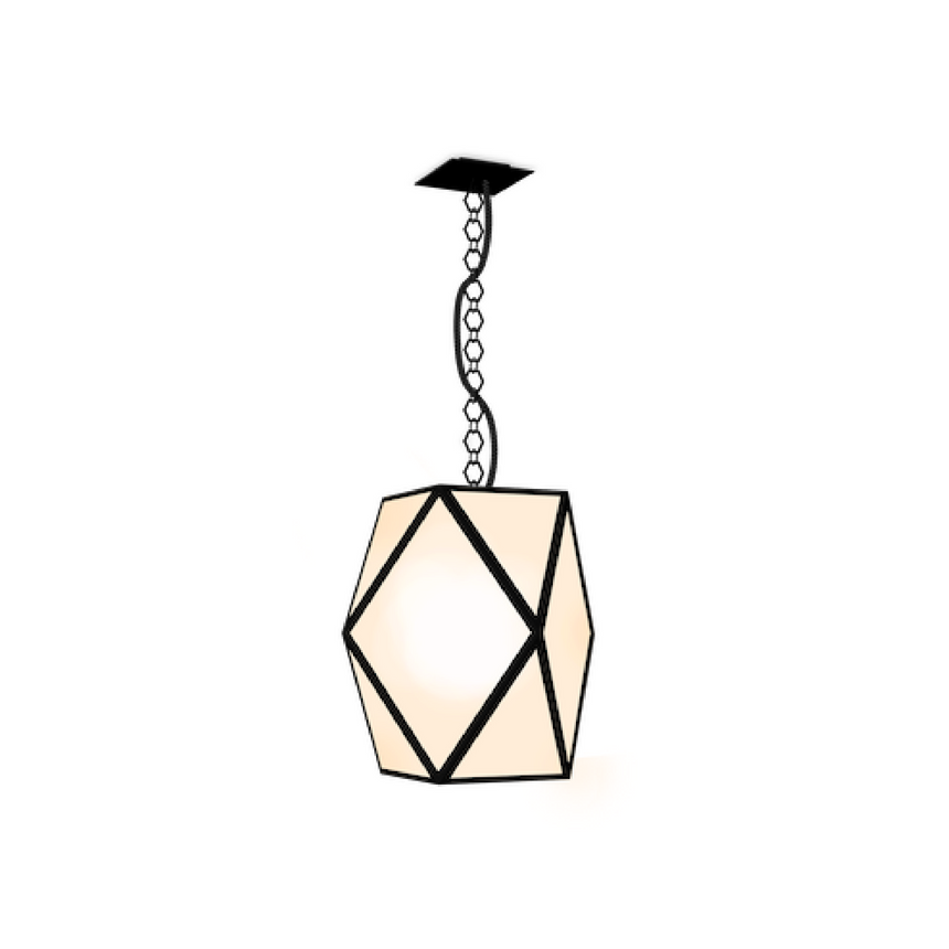 Geometrical Outdoor Hanging Lamp | Contardi Muse | Italianfurniture.com