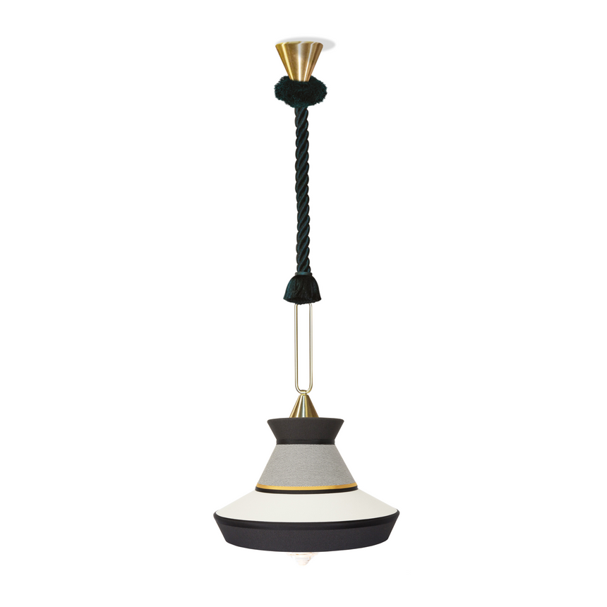 Printed Fabric Pendant Lamp | Contardi Calypso | Italianfurniture.com