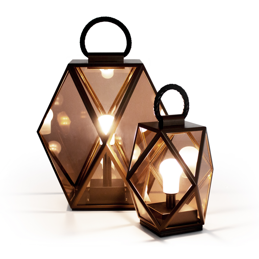 Rechargeable Amber Outdoor Lantern | Contardi Muse | Italianfurniture.com