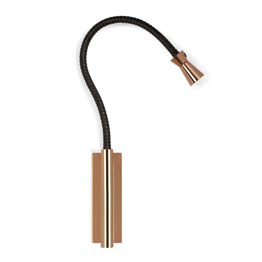 Braided Leather Wall Lamp | Contardi G+T | Italianfurniture.com