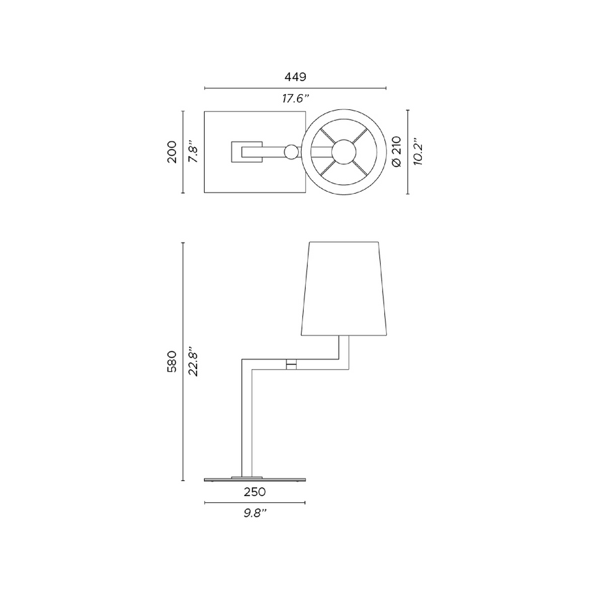 Tapered Drum Desk Lamp | Contardi Tonda | Italianfurniture.com