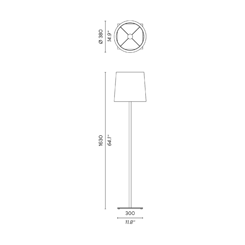 Tapered Drum Floor Lamp | Contardi Tonda | Italianfurniture.com