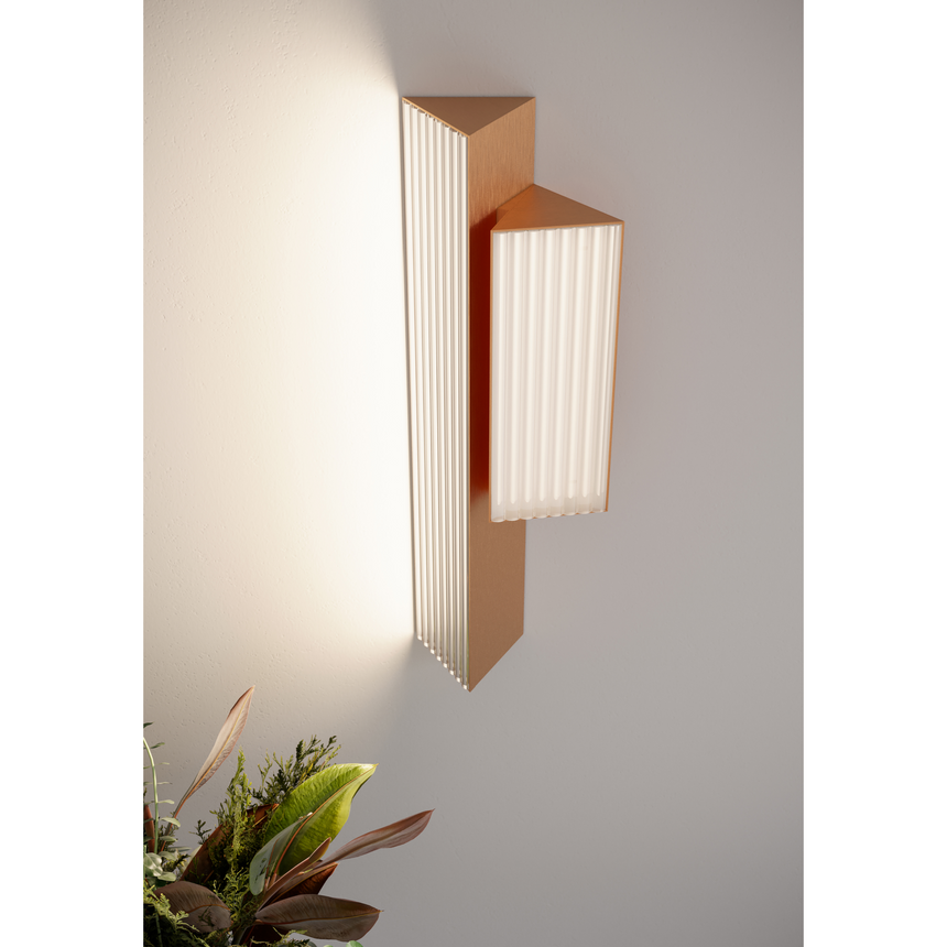 Ribbed Metal Double Wall Lamp | Contardi Stick | Italianfurniture.com