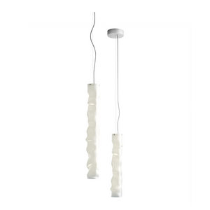 White Vertical Hanging Lamp | Contardi Baggy | Italianfurniture.com