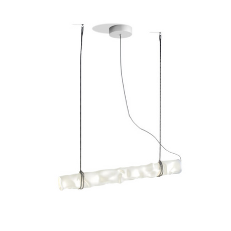 White Horizontal Hanging Lamp | Contardi Baggy | Italianfurniture.com