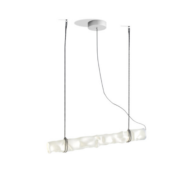 White Horizontal Hanging Lamp | Contardi Baggy | Italianfurniture.com