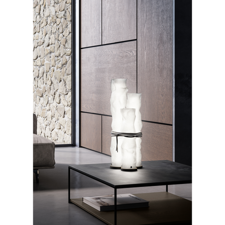 White Tubular Table Lamp | Contardi Baggy