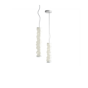 White Vertical Hanging Lamp | Contardi Baggy | Italianfurniture.com