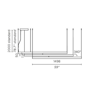 Multi Bar Pendant Lamp | Contardi Fly | Italianfurniture.com