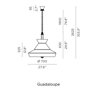Printed Fabric Pendant Lamp | Contardi Calypso | Italianfurniture.com
