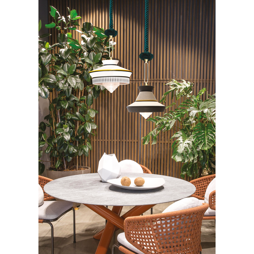 Printed Fabric Pendant Lamp | Contardi Calypso