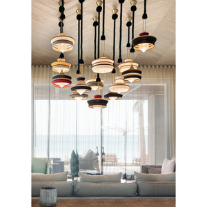 Printed Fabric Pendant Lamp | Contardi Calypso | Italianfurniture.com