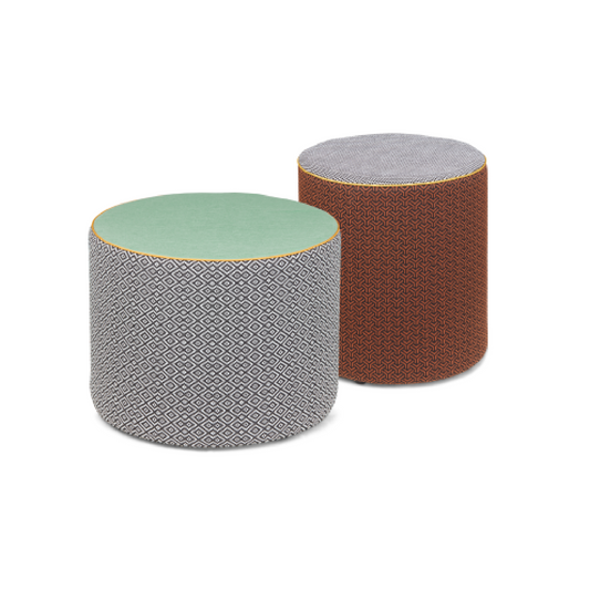 Cylindrical Outdoor Fabric Pouf | Contardi Calybabu | Italianfurniture.com