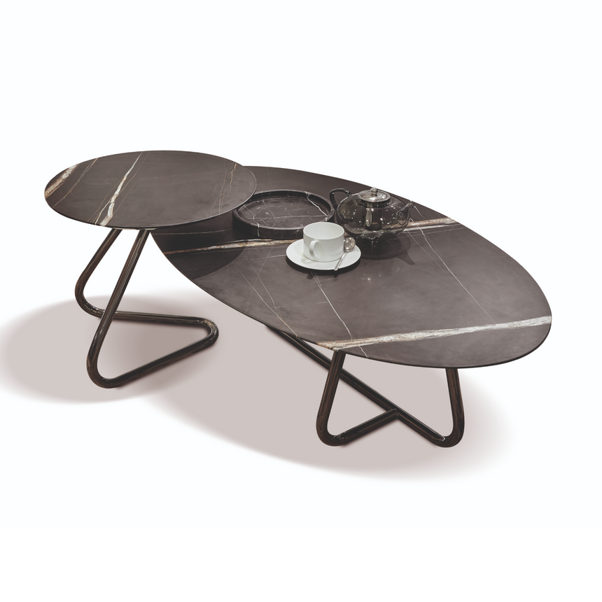 Black Oval Coffee Table | Dema Alef | Italianfurniture.com