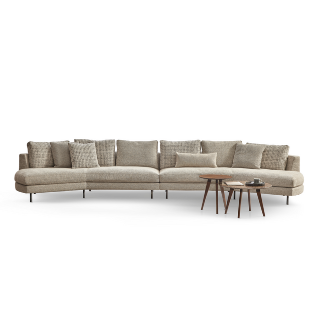 Brown Legged Modular Sofa XL | Dema Easy | Italianfurniture.com