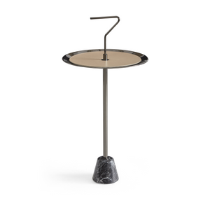 Round Metallic Side Table | Dema Linus | Italianfurniture.com