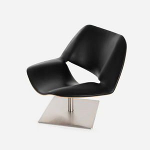 Leather Cut-Out Pedestal Armchair | Dema Lips | Italianfurniture.com