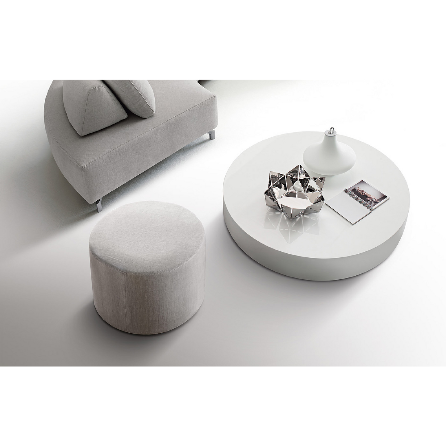 White Gloss Coffee Table | Dema Round | Italianfurniture.com